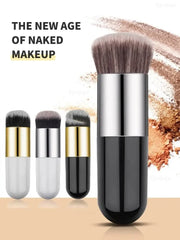 Luxury Mushroom Foundation Brush – Flawless BB Cream & Liquid Makeup Applicator with Ultra-Soft Fiber Bristles, Portable & Skin-Friendly