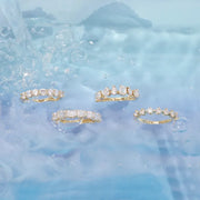 Minimalist Gold Cubic Zirconia Stacking Ring – Elegant Jewelry for Women