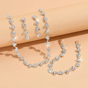 Bridal Crystal Jewelry Set – Choker Necklace, Earrings & Bracelet