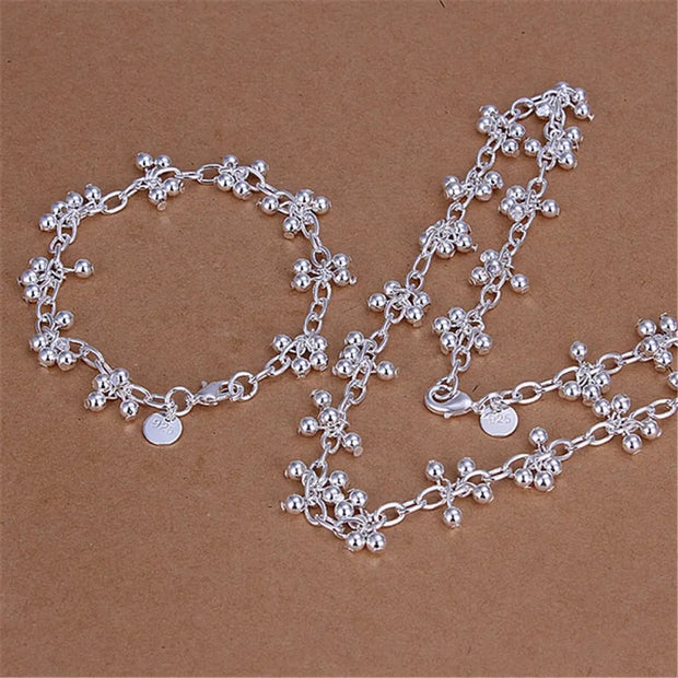 925 Sterling Silver Beaded Jewelry Set