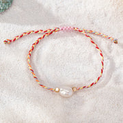 Colorful Rope Freshwater Pearl Bracelet – Adjustable Summer Trend Jewelry for Women