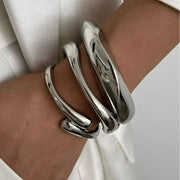 Smooth Water Drop Hug Bangle