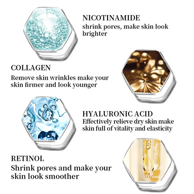 ENVISHA Vitamin C & Collagen Face Serum – Hyaluronic Acid + Retinol Anti-Aging Whitening Serum (15ml)