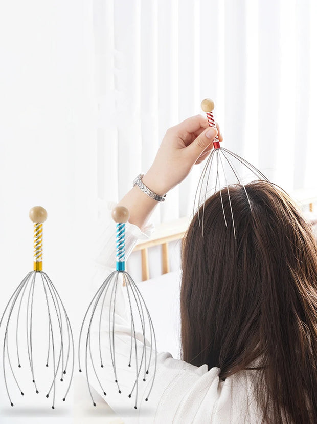 1pcs Head Massager Scratching Octopus Scalp Tool Non Soul Extractor Divine Tool Extraction Health and Wellness Head Therapy
