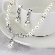 Elegant 2-Piece Bridal Jewelry Set – Necklace & Earrings