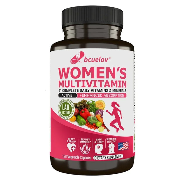 Women’s Multivitamin & Multimineral Supplement – Magnesium, Biotin, Calcium, Zinc & Selenium | Supports Joints, Skin & Nails
