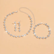 Bridal Crystal Jewelry Set – Choker Necklace, Earrings & Bracelet