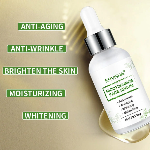 ENVISHA Vitamin C & Collagen Face Serum – Hyaluronic Acid + Retinol Anti-Aging Whitening Serum (15ml)