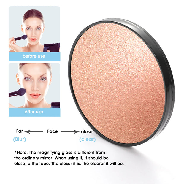 Multi-Size Magnifying Makeup Mirror – Portable Suction Cup Design | High Magnification for Skincare & Beauty