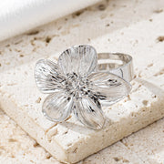 Women’s Adjustable Flower Ring – Elegant & Versatile