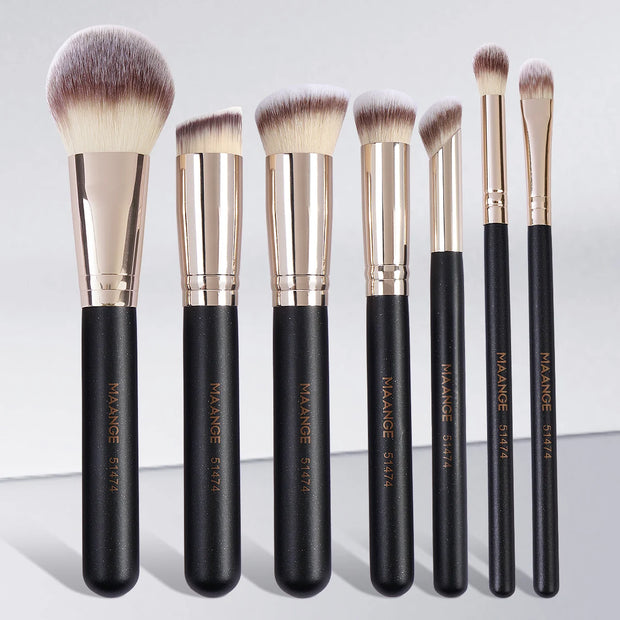 MAANGE 7-Piece Professional Makeup Brush Set – Flawless Application Every Time