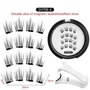 Magnetic Eyelashes Kit – 3D Natural Effect Reusable False Lashes with Tweezers