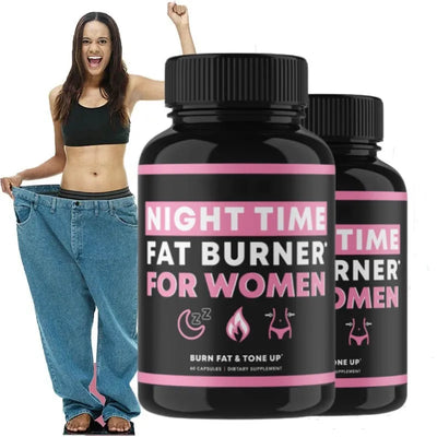 Night Time Fat Burner Supplement for Women – Belly Fat Burner & Tone Up Pills | Metabolism & Appetite Support