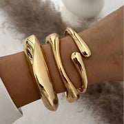 Smooth Water Drop Hug Bangle