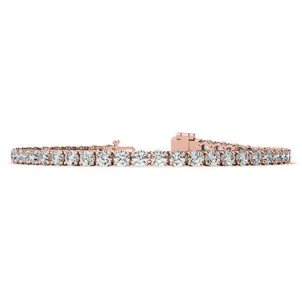 14K Gold Overlay 6ctw Moissanite 3mm Tennis Bracelet