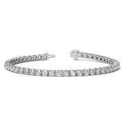 14K Gold Overlay 6ctw Moissanite 3mm Tennis Bracelet
