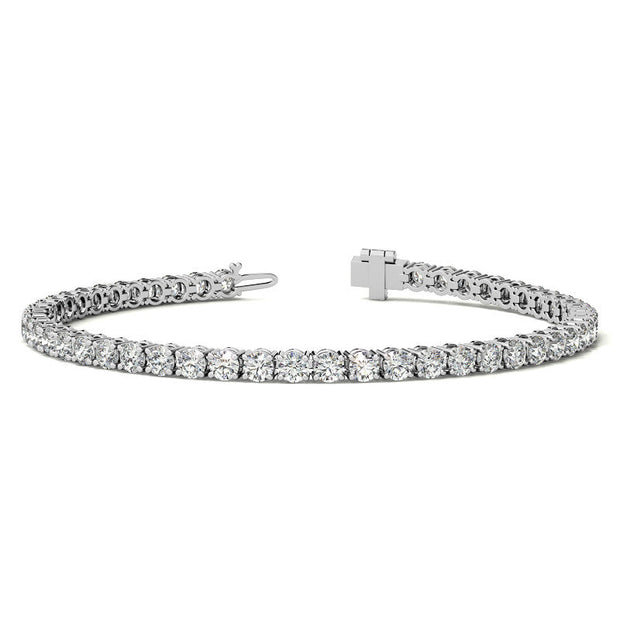 14K Gold Overlay 6ctw Moissanite 3mm Tennis Bracelet