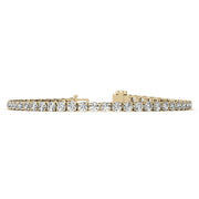 14K Gold Overlay 6ctw Moissanite 3mm Tennis Bracelet
