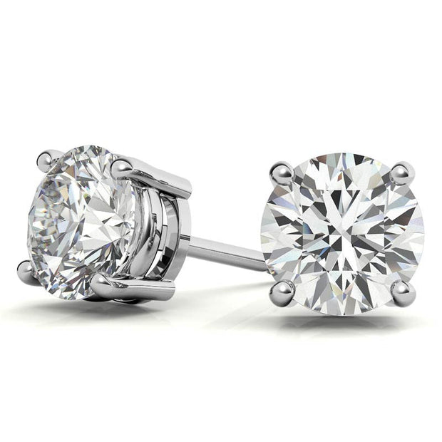 AGI Certified 2.00 CTW Lab Grown Diamond Stud Earrings | G Color VS Clarity